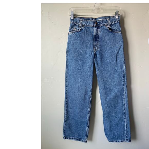 Vintage 550 Orange Tag Levi Strauss Girls Size 14 Relaxed Fit Jeans- 100% Cotton - Picture 7 of 11